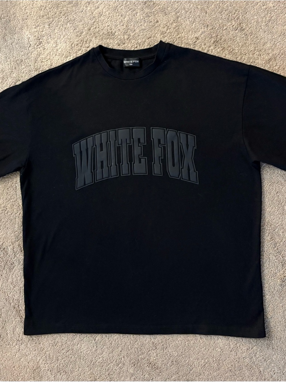 White Fox Boutique Black Short Sleeve Logo Tee